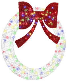 vidaXL Στεφάνι με 150 LED Πολύχρωμο 120 cm Ακρυλικό