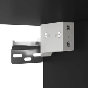vidaXL Ντουλάπι Τοίχου Μαύρο 80x15x80 εκ. από Επεξεργασμένο Ξύλο