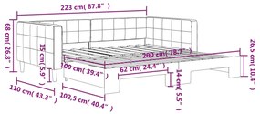 Καναπές Κρεβάτι Συρόμενος Μπλε 100 x 200 εκ. Βελούδινος - Μπλε