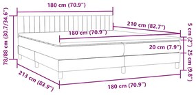 ΚΡΕΒΑΤΙ BOXSPRING ΜΕ ΣΤΡΩΜΑ ΣΚΟΥΡΟ ΓΚΡΙ 180X210 ΕΚ. ΒΕΛΟΥΔΙΝΟ 3316414