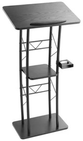 VEVOR Podium Stand 47 in Curved Metal Lectern Storage Shelf Classroom Wedding