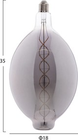ΛΑΜΠΤΗΡΑΣ LED FILAMENT 8W E27 3000K SMOKE DIMMABLE HM4051.03