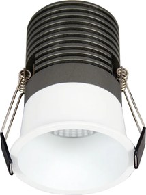 LED Σποτ Χωνευτό Dart 12W 3000K Στεγανό IP44 24° ⌀7,5cm Μαύρο Ματ