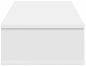 vidaXL Ράφι τοίχου με συρτάρια Λευκό 80x34x17 cm Κατασκευασμένο ξύλο