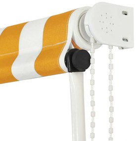 vidaXL Τέντα Συρόμενη Κίτρινο / Λευκό 200 x 150 εκ.