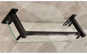 Εταζέρα Μπάνιου Erica 38-8921 60x12x6mm Black Gloria Metal, Glass