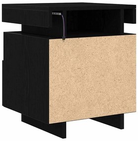 vidaXL Κομοδίνο Μαύρη δρυς 40 x 39 x 48.5 εκ. Επεξεργασμένο ξύλο