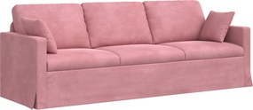 vidaXL Καναπές Ροζ 228 x 78 x 80 εκ Βελούδο