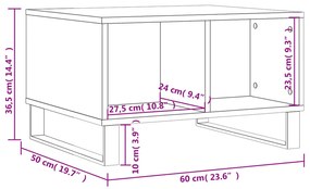 ΤΡΑΠΕΖΑΚΙ ΣΑΛΟΝΙΟΥ ΓΚΡΙ SONOMA 60X50X36,5ΕΚ. ΕΠΕΞΕΡΓΑΣΜΕΝΟ ΞΥΛΟ 830554