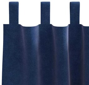 vidaXL Κουρτίνες με κουρτίνες 2 pcs Σκούρο Μπλε 140 x 225 cm Βελούδο