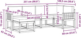 vidaXL Σειρά Καναπέ Εξωτερικού 6 pcs Άσπρο και Ανθρακί Πολυεστέρας