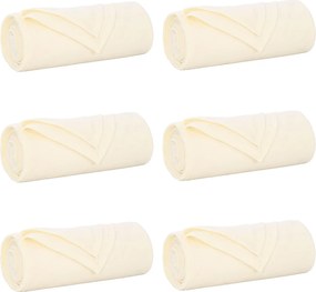 vidaXL Ριχτάρια 6 pcs Κρεμ 240 x 220 cm Μαλλί