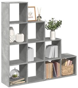 vidaXL Βιβλιοθήκη/Διαχωρ. Χώρου 4 Επ. Γκρι 131,5x29x131,5 εκ. Επ. Ξύλο
