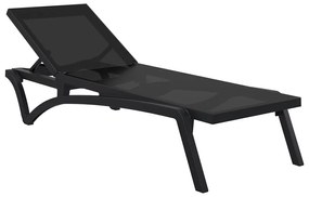 PACIFIC ΞΑΠΛΩΣΤΡΑ BLACK/BLACK ΠΟΛ/ΝΙΟΥ SIESTA 193X68X35εκ.