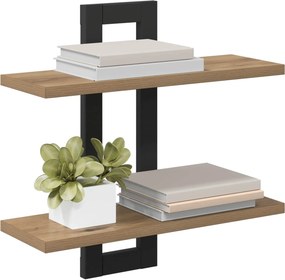 vidaXL Κρεμαστά ράφια Artisan Δρυς 40 x 15 x 40 εκ Επεξεργασμένο Ξύλο