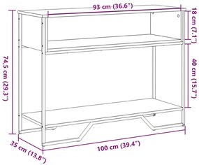 Τραπέζι Κονσόλα Καφέ Δρυς 100x35x74,5 εκ. Επεξεργασμένο Ξύλο - καφέ δρυς