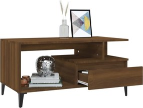 vidaXL Τραπεζάκι Σαλονιού Καφέ Δρυς 90x49x45 εκ. Επεξεργασμ. Ξύλο