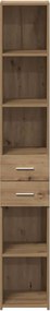 vidaXL Βιβλιοθήκη Artisan Oak 30 x 42.4 x 185.2 εκ.