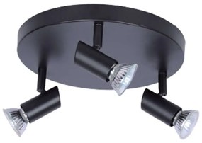 Φωτιστικό Οροφής-Σποτ 9077-3 25x7cm 3xGU10 Black Inlight Metal