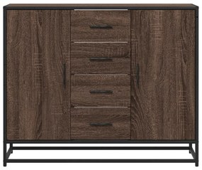 vidaXL Sideboard καφέ δρυς 92x35x76 cm Ξύλινο μηχανουργικό ξύλο