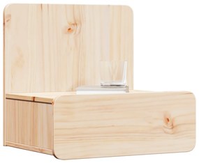 vidaXL Τοίχου Κομοδίνο Καφέ 44 x 32.5 x 40 εκ. Συμπαγές ξύλο πεύκου