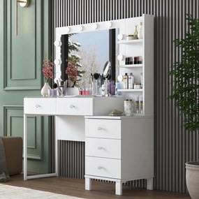 Τουαλέτα Μακιγιάζ Λευκό CABIA 120x40x141.8