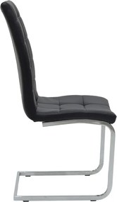 Καρέκλα Darrell pakoworld pu μαύρο-βάση χρωμίου 42x49x106εκ