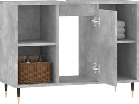 vidaXL Ντουλάπι Μπάνιου Γκρι Σκυροδέματος 80x33x60 εκ. Επεξ. Ξύλο