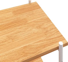 vidaXL Ραφιέρα 5 Επιπέδων Λευκή και Δρυς 80 x 40 x 163 εκ.