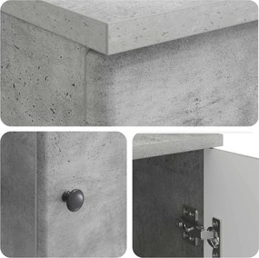 vidaXL Γραφείο Γκρι Σκυροδέματος 142,5 x 50 x 75 εκ.