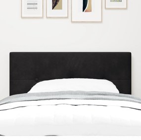 vidaXL LED Κεφαλάρι Με Χειροποίητη Ραφή Μαύρο 80 εκ Βελούδο
