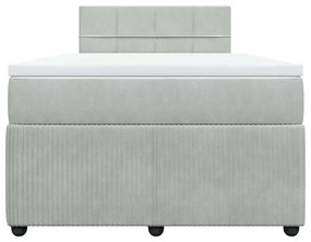 ΚΡΕΒΑΤΙ BOXSPRING ΜΕ ΣΤΡΩΜΑ ΑΝΟΙΧΤΟ ΓΚΡΙ 120X200 ΕΚ. ΒΕΛΟΥΔΙΝΟ 3290010