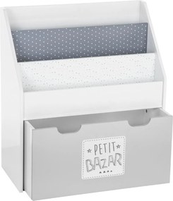 Παιδική Βιβλιοθήκη Με Συρτάρι (62.7x30x70) A-S Grey 127221B