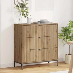 vidaXL Πλαϊνό γραφείο με συρτάρι artisan δρυς 79.5 x 33 x 82 εκ