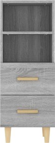 vidaXL Ντουλάπι Γκρι Sonoma 34,5x34x90 εκ. από Επεξεργασμένο Ξύλο