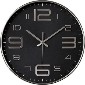 Ρολόι τοίχου μαύρο Ø30.5εκ.