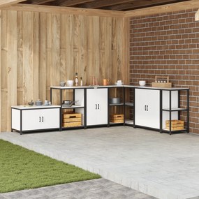 vidaXL Ντουλάπα Αποθήκευσης Κουζίνας Λευκό 60 x 50 x 92 εκ. Ατσάλι