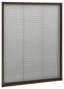 vidaXL Σήτα Παραθύρου Πλισέ Καφέ 80 x 100 εκ. από Αλουμίνιο