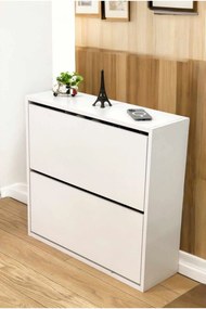 Παπουτσοθήκη Λευκό LOZO 75.6x24x72