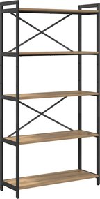 vidaXL Ράφι Βιβλίων 80 x 30 x 155 εκ Επεξεργασμένο ξύλο Artisan Oak