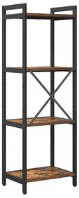 vidaXL Βιβλιοθήκη Καπνιστή δρυς 40 x 30 x 118 εκ Ξύλο