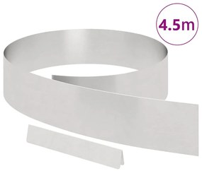 vidaXL Φράχτης Κήπου Ασημί 450 x 15 εκ Ανοξείδωτο ατσάλι