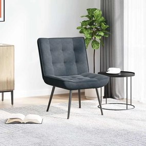 Καρέκλα χαλάρωσης Σκούρο Γκρι 64x74x84 cm Βελούδο - Γκρι