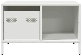 Τραπεζάκι Σαλονιού Λευκό 68,5x50x43,5 εκ. Χάλυβα Ψυχρής Έλασης - Λευκό