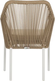 ΠΟΛΥΘΡΟΝΑ ΑΛΟΥΜΙΝΙΟΥ LOKKI HM5855.01 ΛΕΥΚΟ ΜΕ ΣΧΟΙΝΙ WICKER PE ΜΠΕΖ 56x66x82Υ εκ.