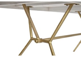 Τραπεζαρία DKD Home Decor Γκρι Χρυσό Λευκό Ορείχαλκος Ξύλο από Μάνγκο (180 x 90 x 76 cm)