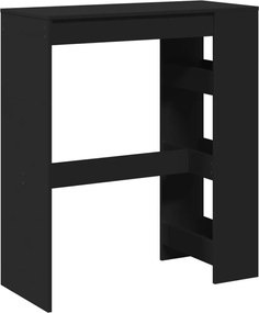 vidaXL Τραπέζι Μπαρ με Ράφια Μαύρο 90x40x103,5 εκ. Επεξεργ. Ξύλο
