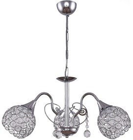 Φωτιστικό Οροφής Dagobert 0124539 53x53x61cm 3xE27 60W Silver Megapap Metal