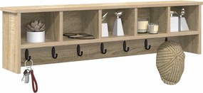 vidaXL Τοίχου Κρεμάστρα Δρύς Sonoma 100 x 16 x 26 εκ