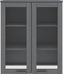 vidaXL Πάνω Μέρος Ντουλαπιού HAMAR Γκρι 85x35x100 εκ. Μασίφ Πεύκο